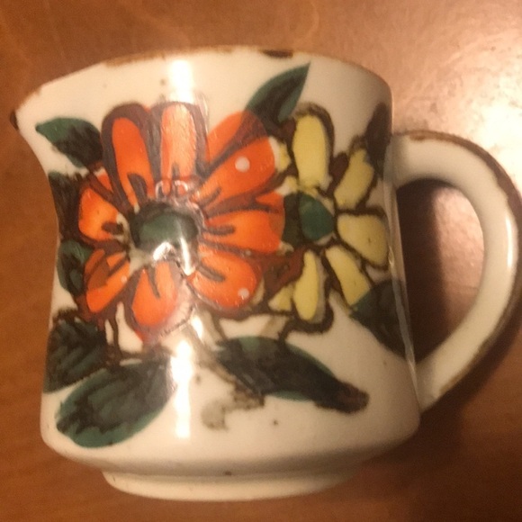 Vintage Otagiri Style Cups with Sugar & Creamer Speckled Stoneware Japan - Picture 10 of 16